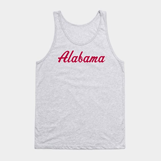 Alabama Script Tank Top by twothree